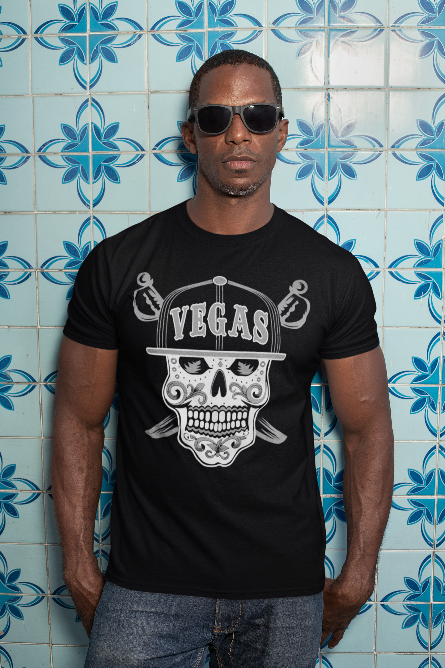 Sugar Skull Raider California x Vegas Football Shirt Win Baby Win