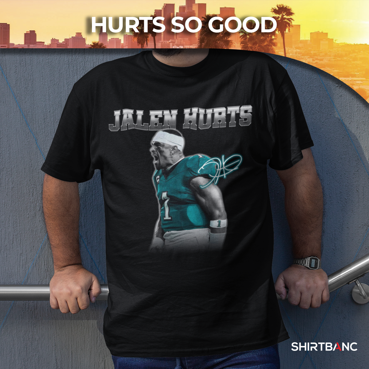 Jalen Hurts Philly Football Tee – QB1 Grit & Passion Shirt