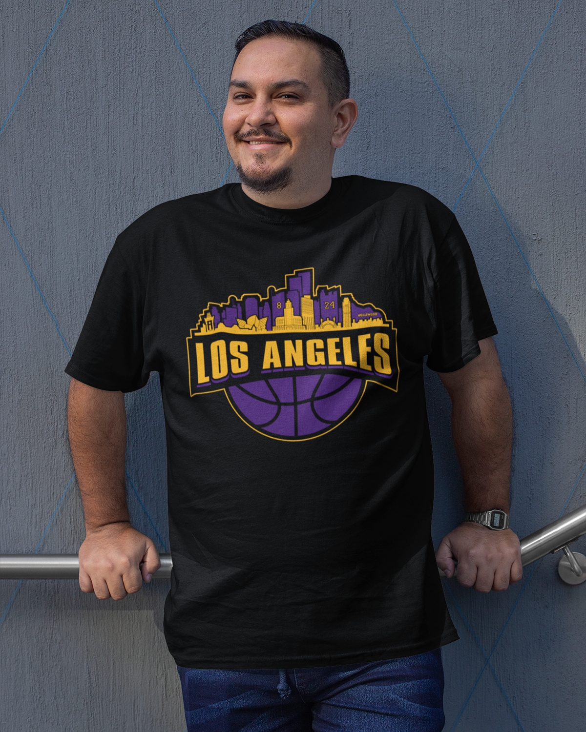 ShirtBANC Los Angeles Basketball Shirt LA Hoops City of Angels 8 24