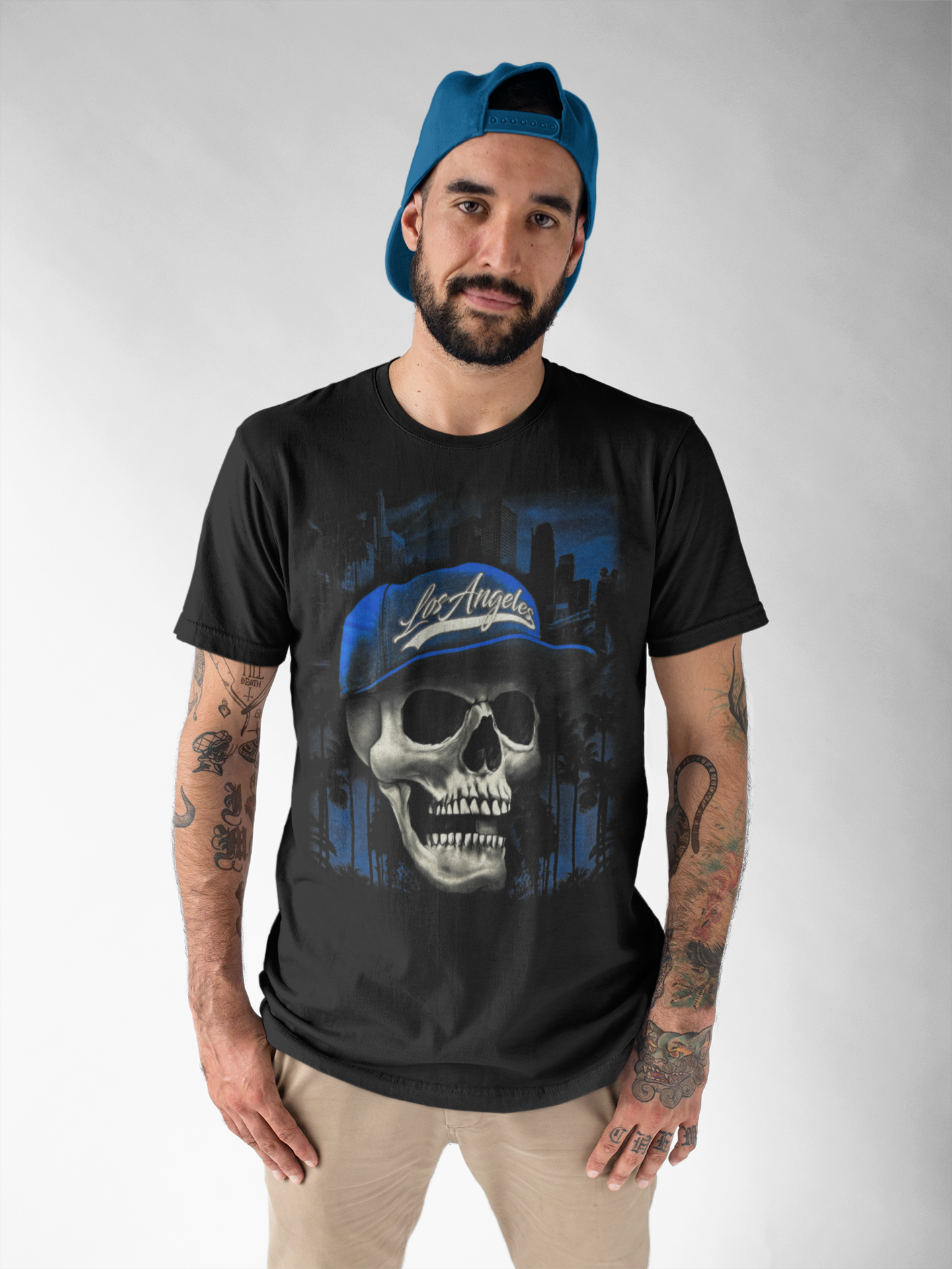 ShirtBANC Los Angeles Baseball Skull Shirt LA Dodgers Baseball Shirt