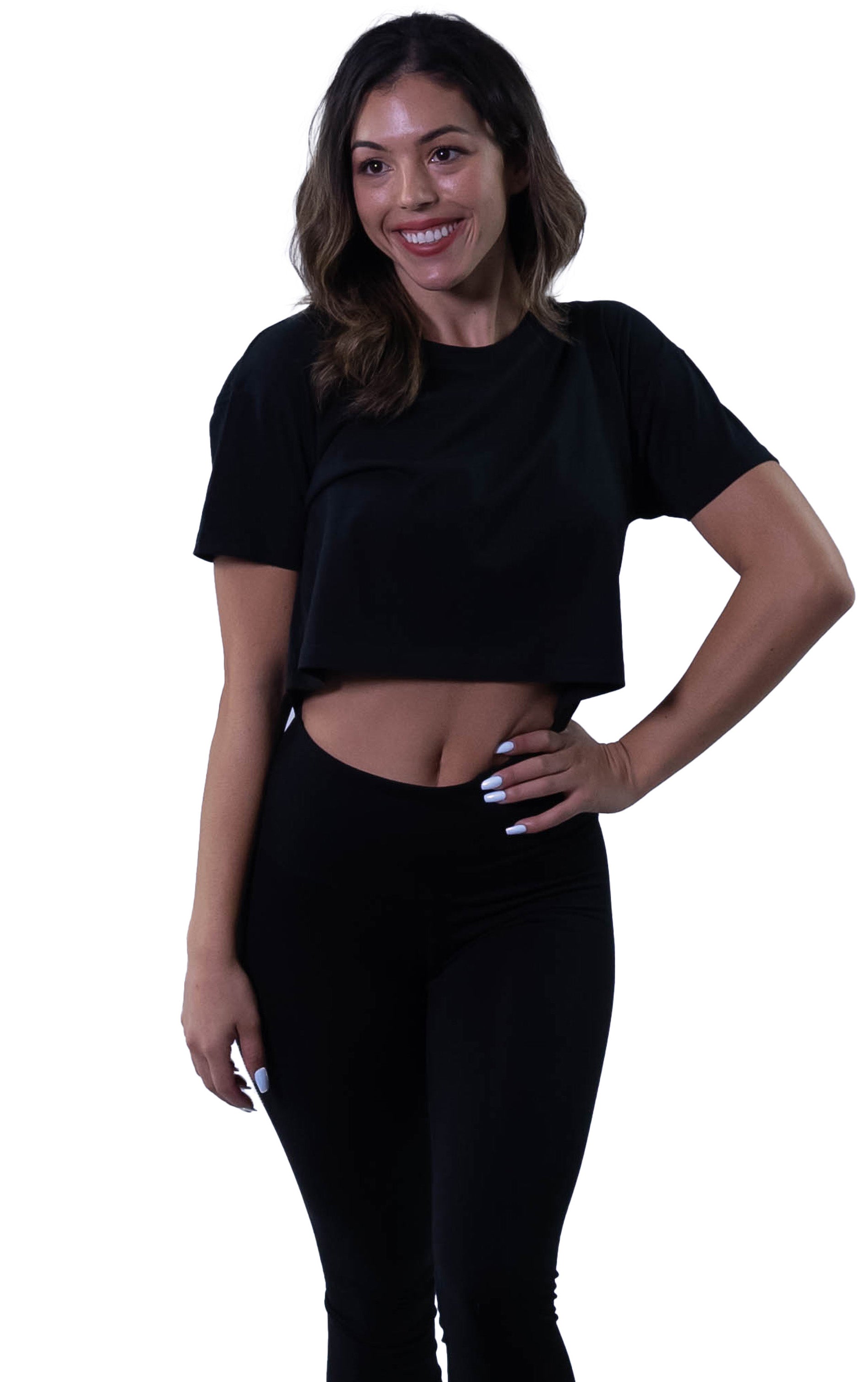 ShirtBANC Womens Croptop Workout Shirt Sexy And Confident Culture Tee