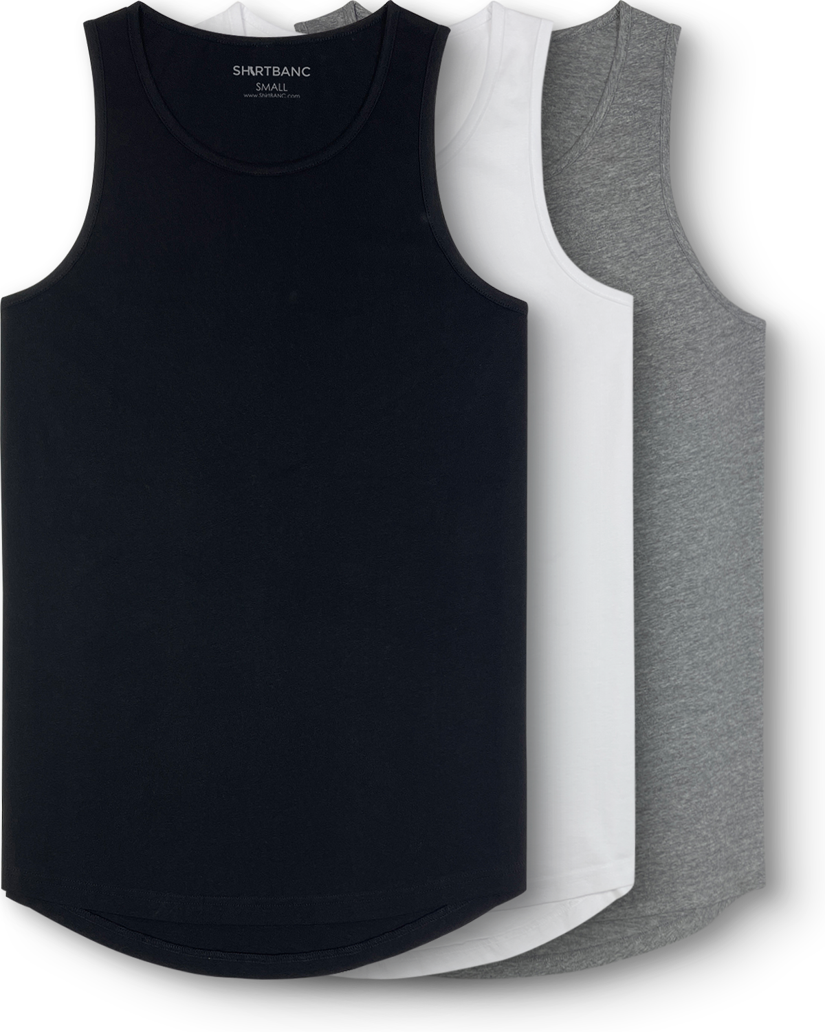 Drop Cut Tank Tops - 3 Packs