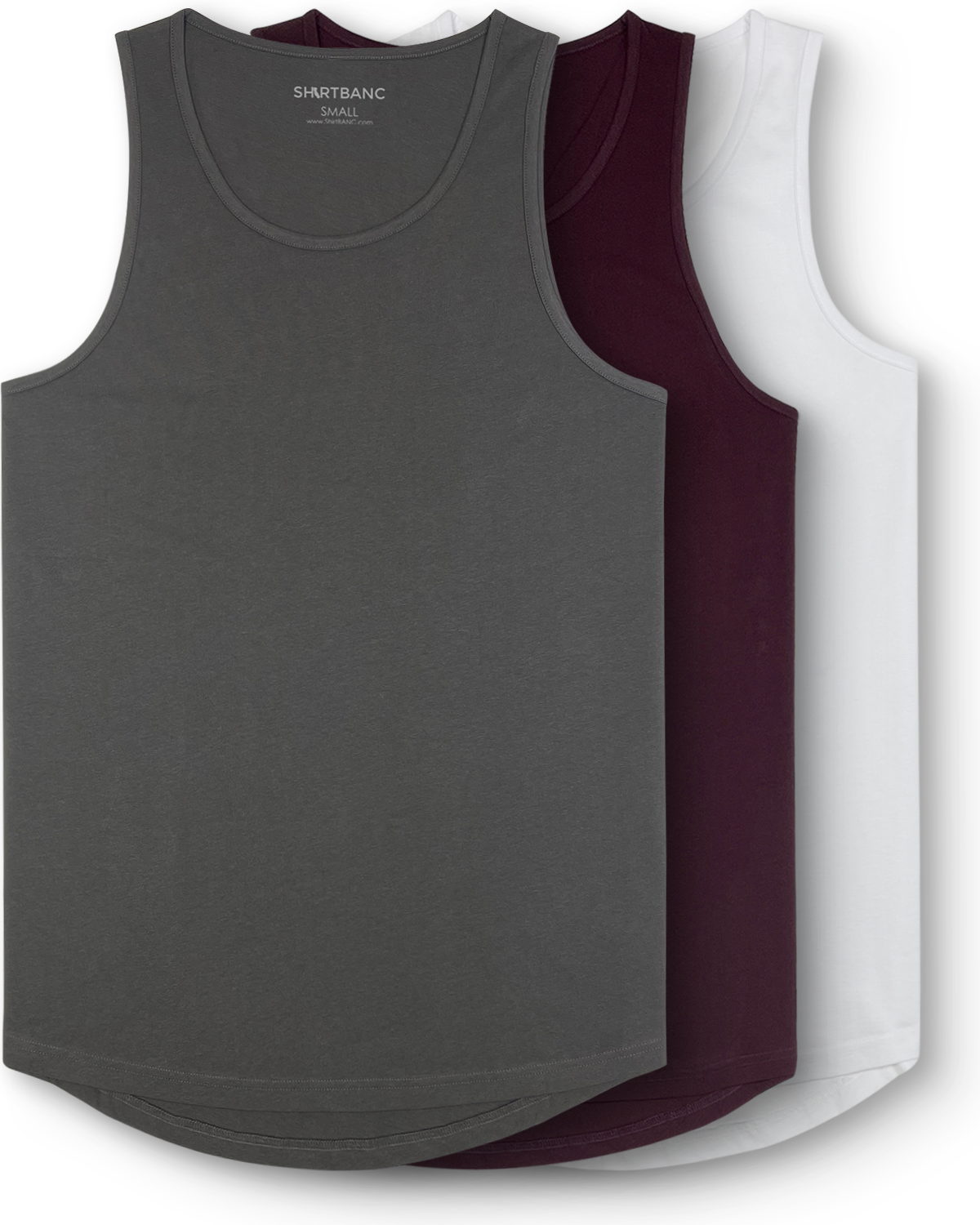 Drop Cut Tank Tops - 3 Packs