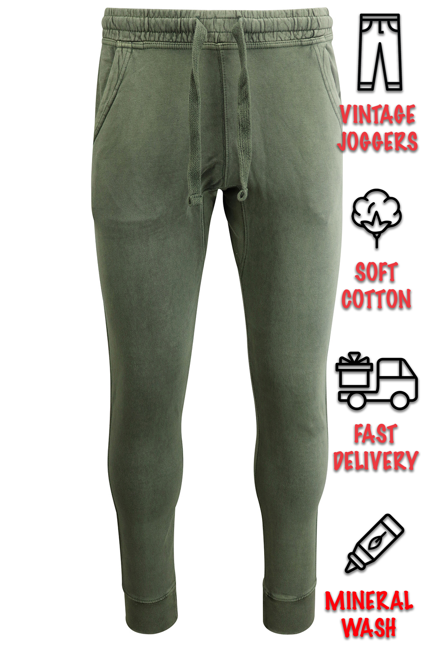 Vintage Mineral Washed Jogger Pants