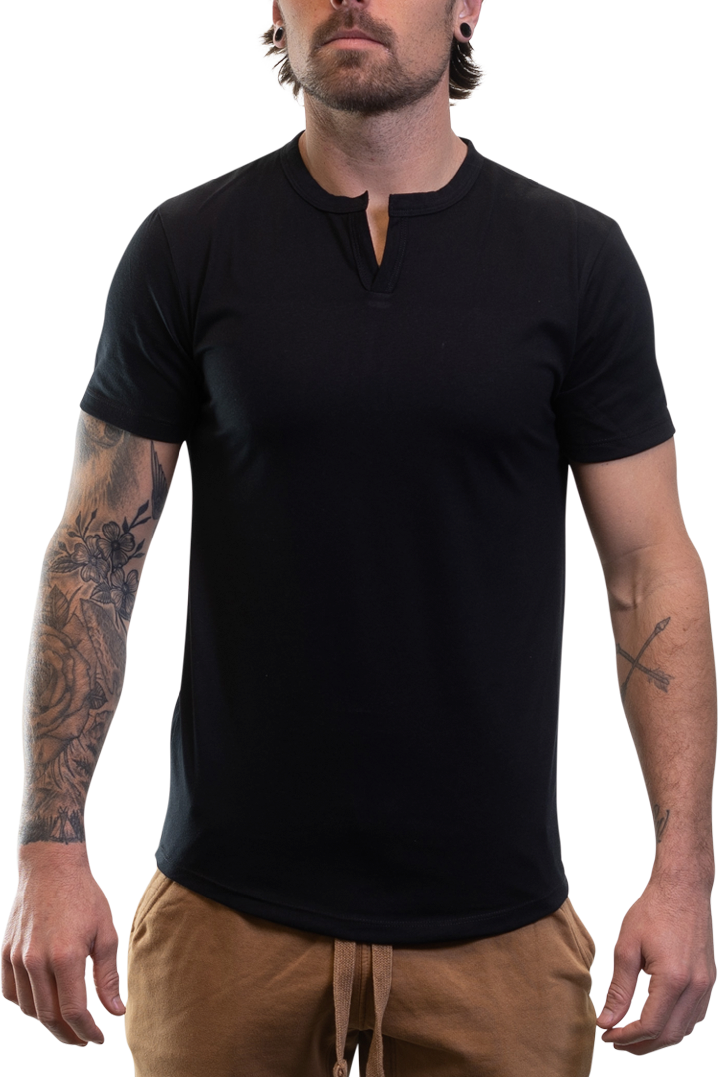 Essential V Neck Drop Cut Shirts ShirtBANC